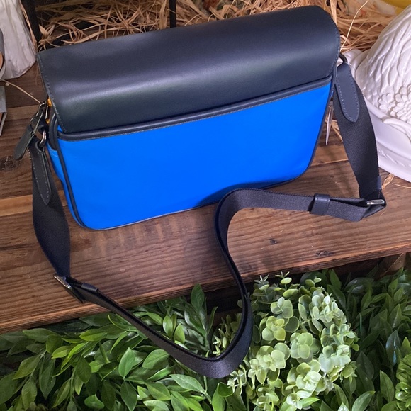 Coach Track Crossbody In ColorBlock with Coach Branding on Front Flap - Picture 10 of 16